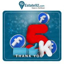 estate92.com is a website that has a thank you message