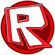 a red circle with a white letter r in it .