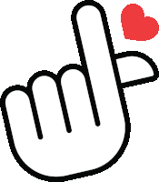 a line drawing of a hand with a heart above it