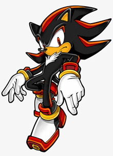 shadow the hedgehog from the video game sonic the hedgehog is shown in a cartoon style