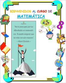 a poster for bienvenidos al curso de matematica