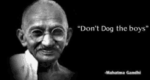 a black and white photo of mahatma gandhi with a quote from him .