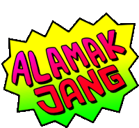 a colorful sign that says alamak jang