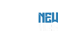 a blue and white logo that says new york