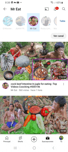 a screenshot of mr eat 's channel on youtube