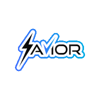 a logo for a company called savior with a lightning bolt on it