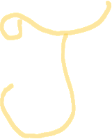 a drawing of a swirl with the letter t on it