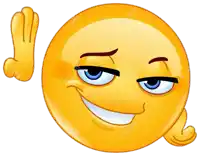 a cartoon smiley face is giving a thumbs up