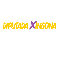 a yellow and purple logo that says diputada xingona