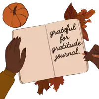 a person is writing in a journal that says grateful for gratitude