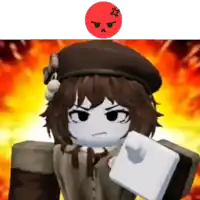 a cartoon character with an angry face and a red circle with an angry face on it