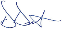 a close up of a person 's signature on a piece of paper .