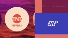 a logo for tnt novelas sits next to another logo