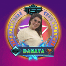 a picture of a woman in a circle with the name danaya on it