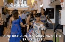 addi rich aunties arriving at the track meet