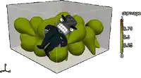 a cartoon of a man laying in a cube with a thermometer next to it that says damage