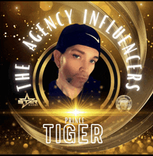 a picture of prince tiger in a gold circle