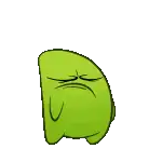 a green cartoon character with a yellow star on his face .