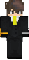 a minecraft character wearing a suit and tie