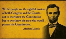 a picture of abraham lincoln with a quote on it