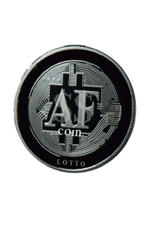 a silver coin that says lotto on the front