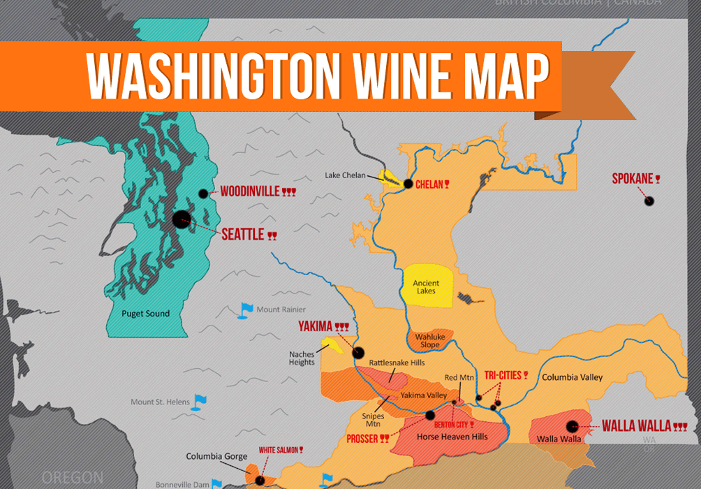 Wineries Washington State Map - Allina Madeline