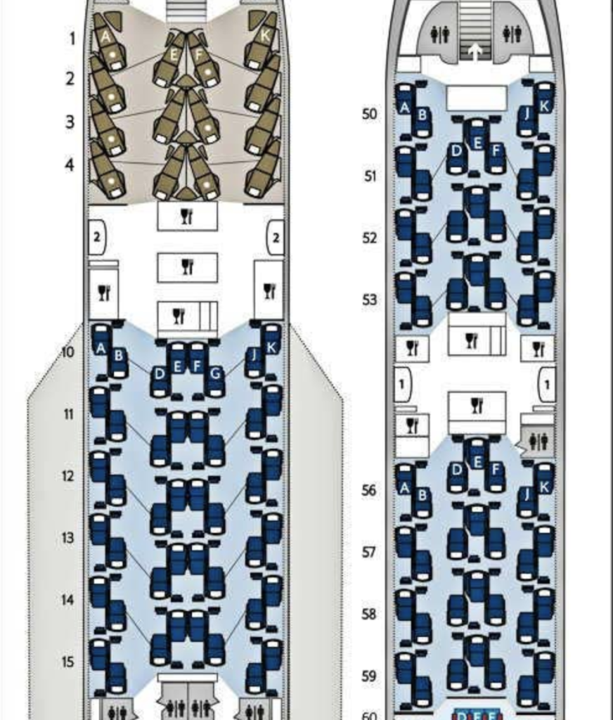 British Airways A380 Seat Map