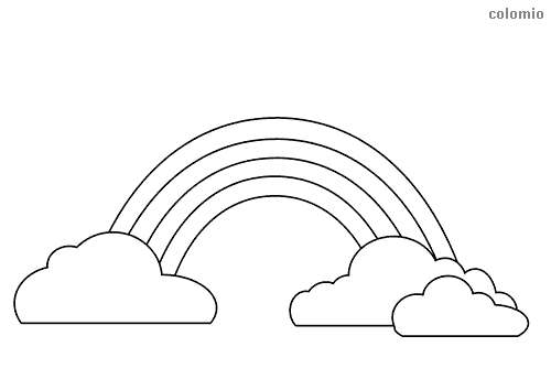 Rainbow coloring page