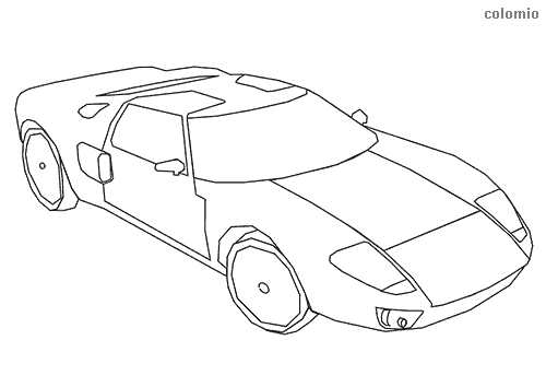 Muscle car coloring page