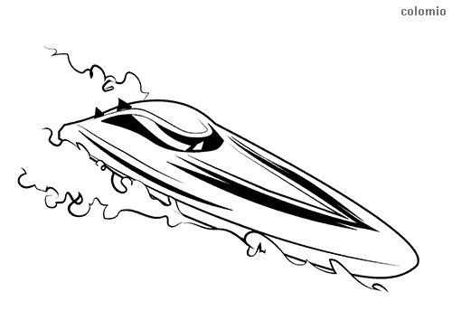 Boat coloring page