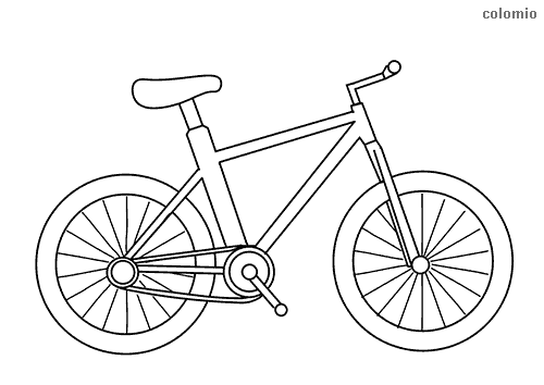 Bike coloring page