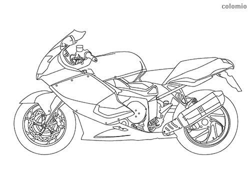 Motorcycle Coloring Pages