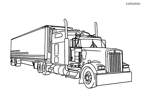 Truck coloring page