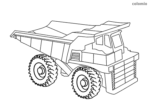 Haul truck coloring page