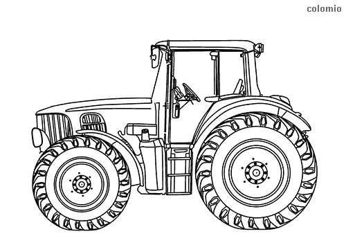 Tractor coloring page