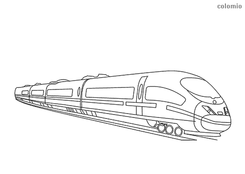 High-speed rail coloring page