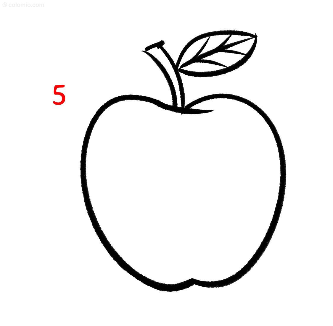 Apple drawing - Step by Step