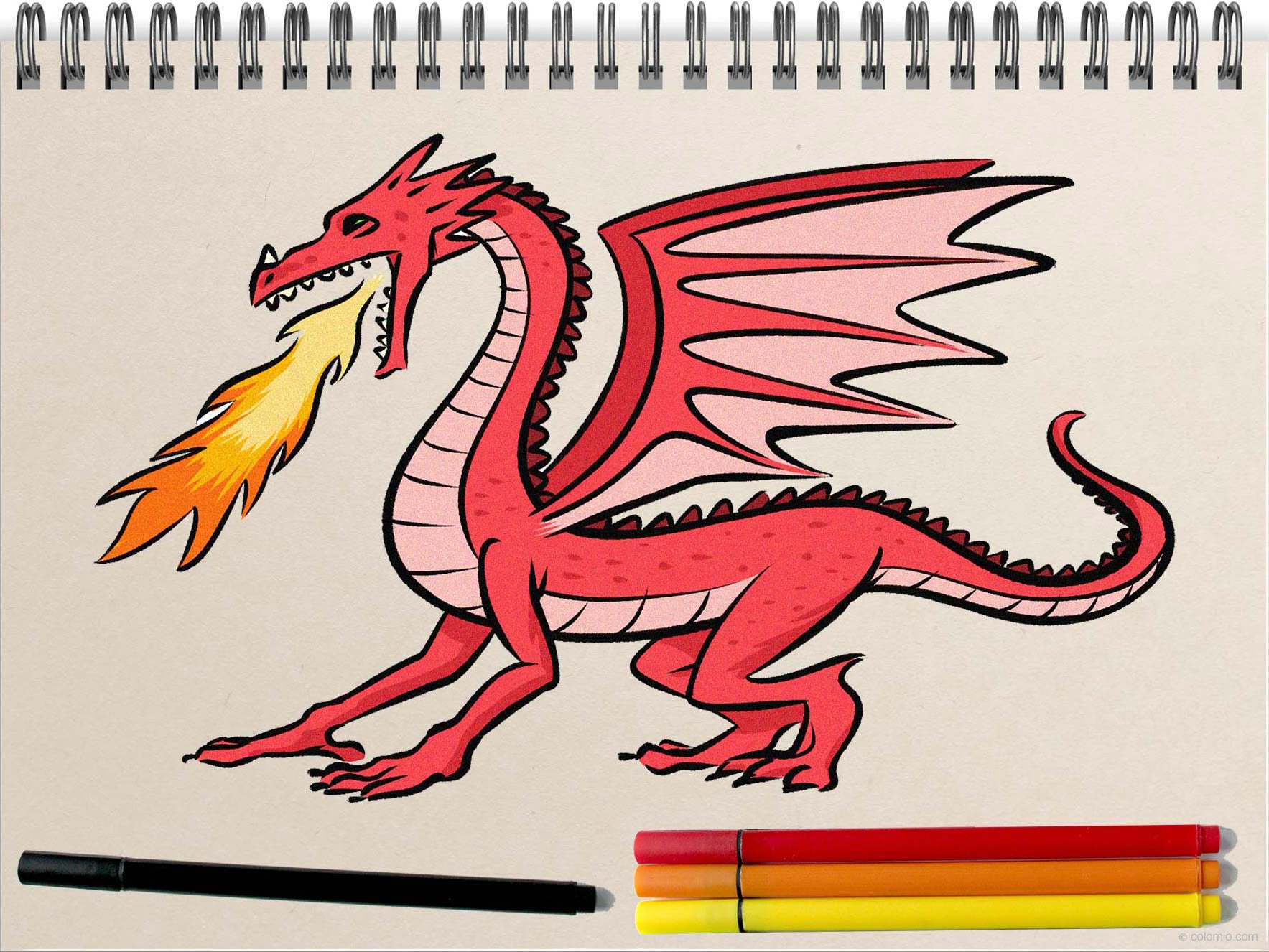 Dragon drawing - Step by Step