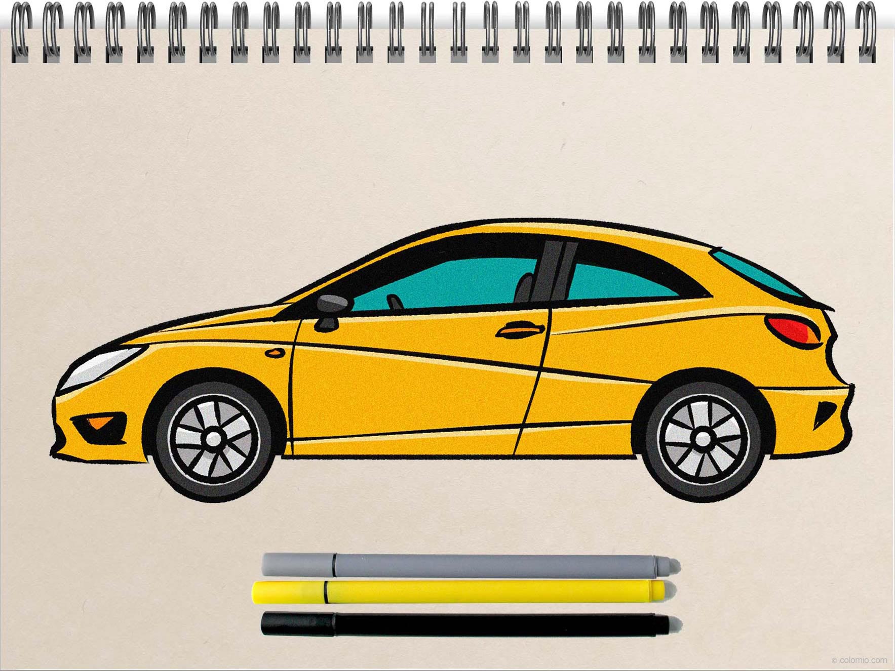 Car drawing - Step by Step