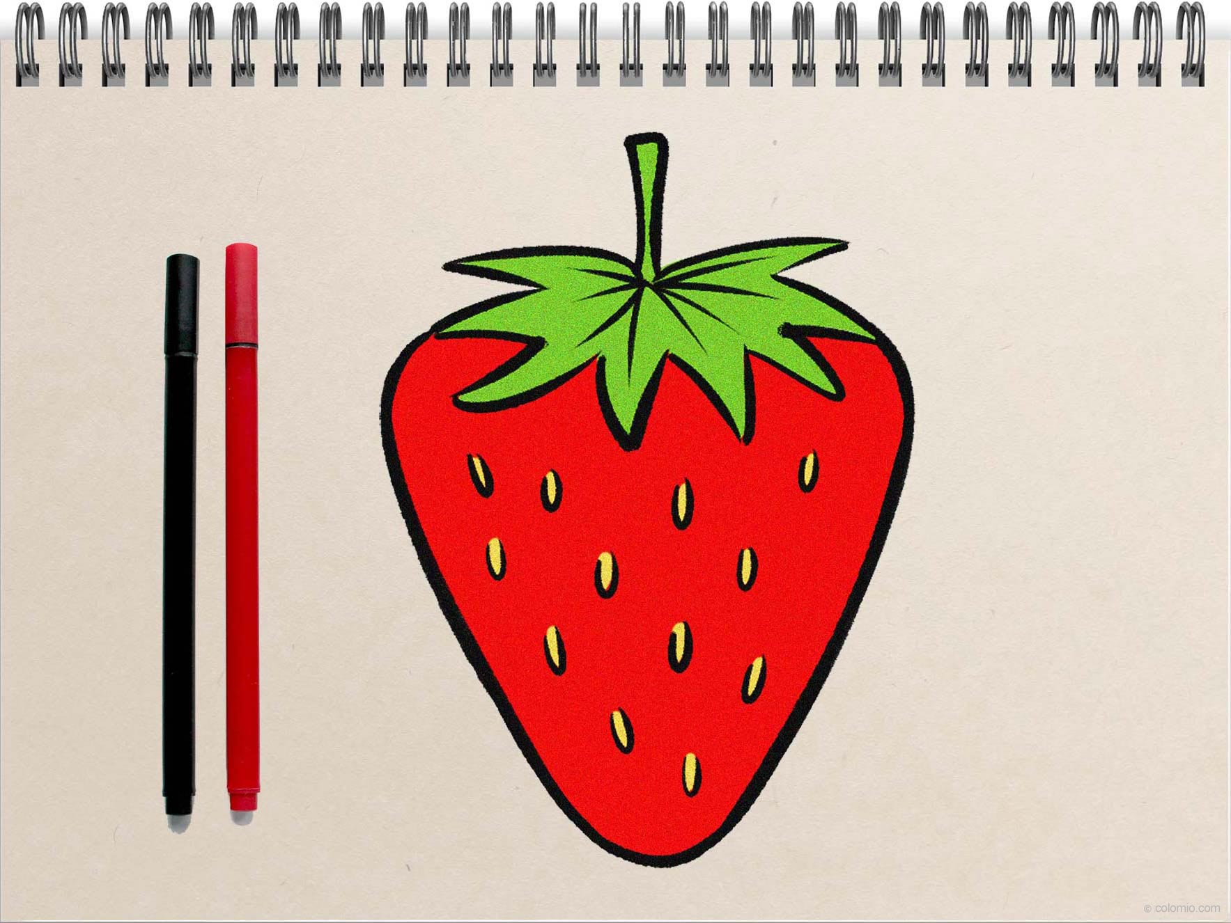 How to Draw a Strawberry - Step by Step