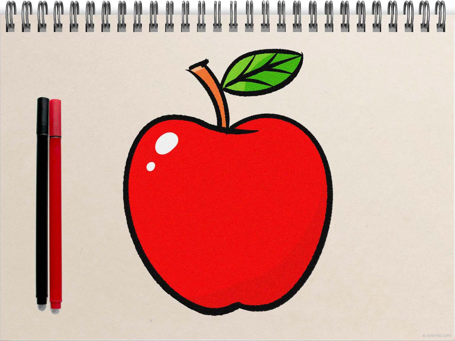 How to Draw an Apple - Step by Step