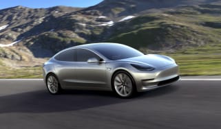 Tesla Model 3 press silver