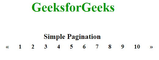 simple pagination