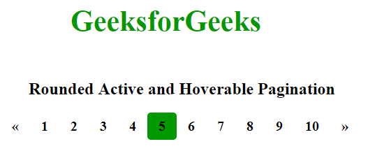 rounded and active pagination