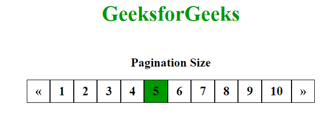 pagination size