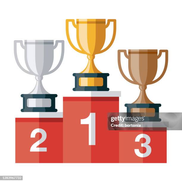 awards podium icon on transparent background - medal podium clip art stock illustrations