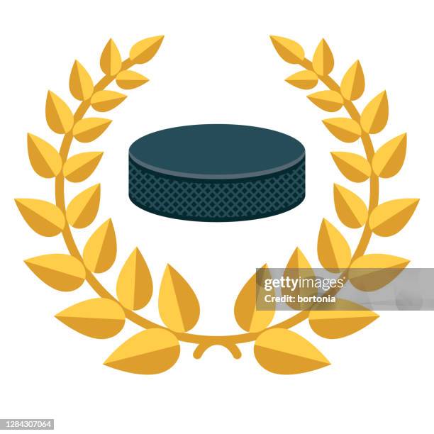 hockey award icon on transparent background - medal podium clip art stock illustrations