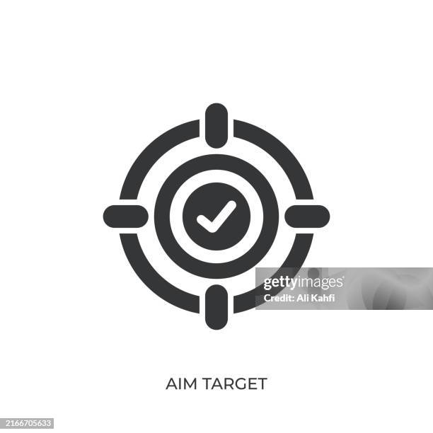 aim target glyph solid icon. solid icon that can be applied anywhere, simple, pixel perfect and modern style - medal podium clip art stock illustrations