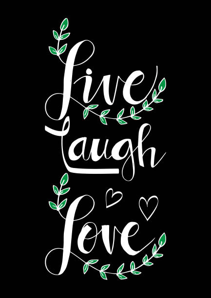 Live laugh love lettering. Motivational quote. Live laugh love lettering. Motivational quote. background of the live laugh love stock illustrations