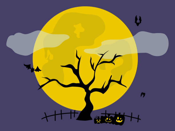 This is an image background illustration of Halloween. This is an image background illustration of Halloween. scary halloween scene clip art stock illustrations